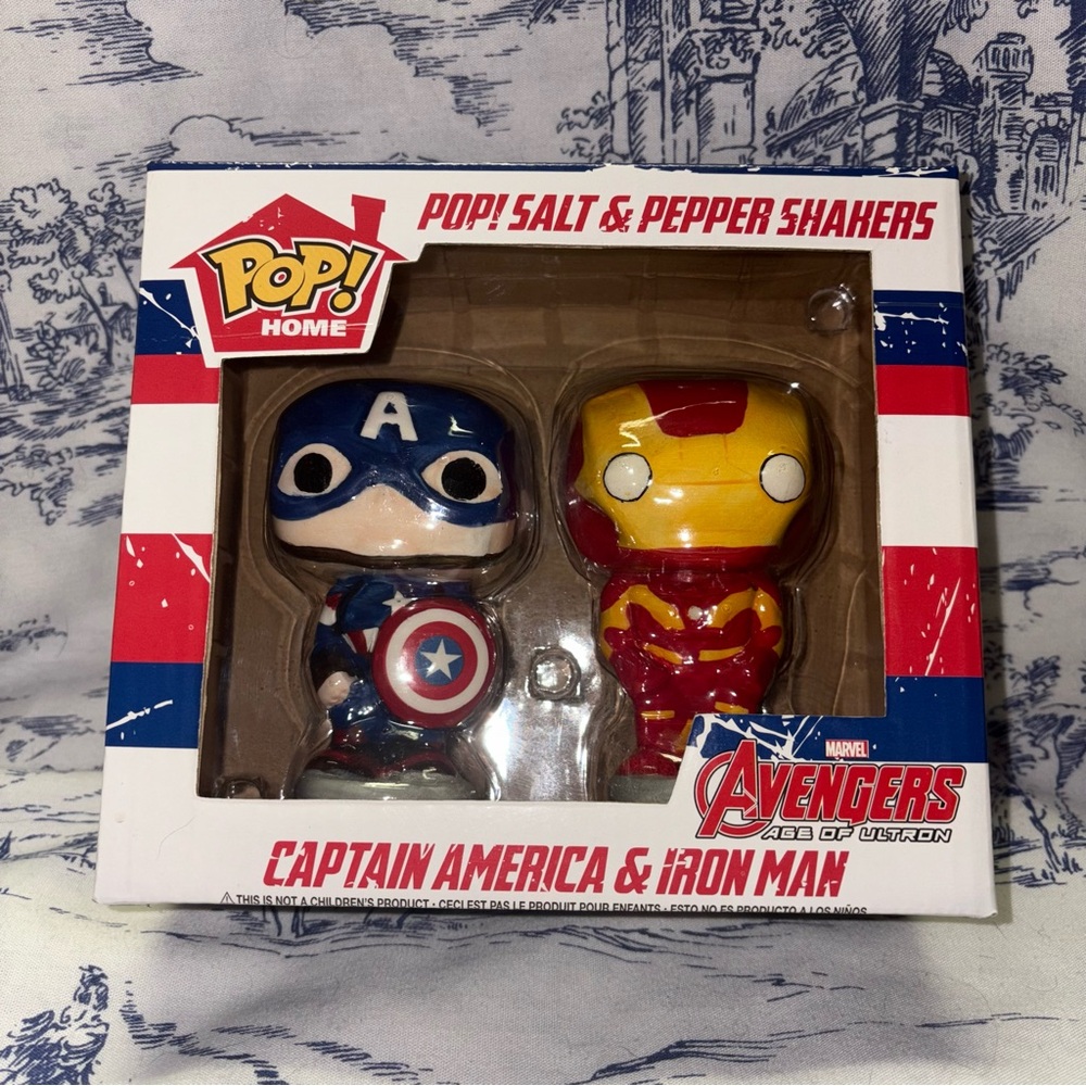 Funko POP! Home Captain America & Iron Man Salt & Pepper Shakers New